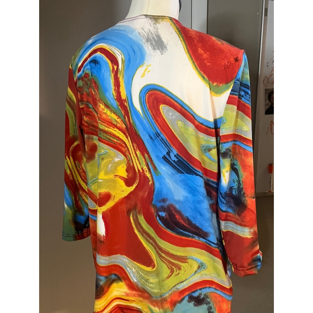 nwt polyester womens dress blouse ny modes crystal 3/4 sleeve neck choose sizes - Picture 8 of 14